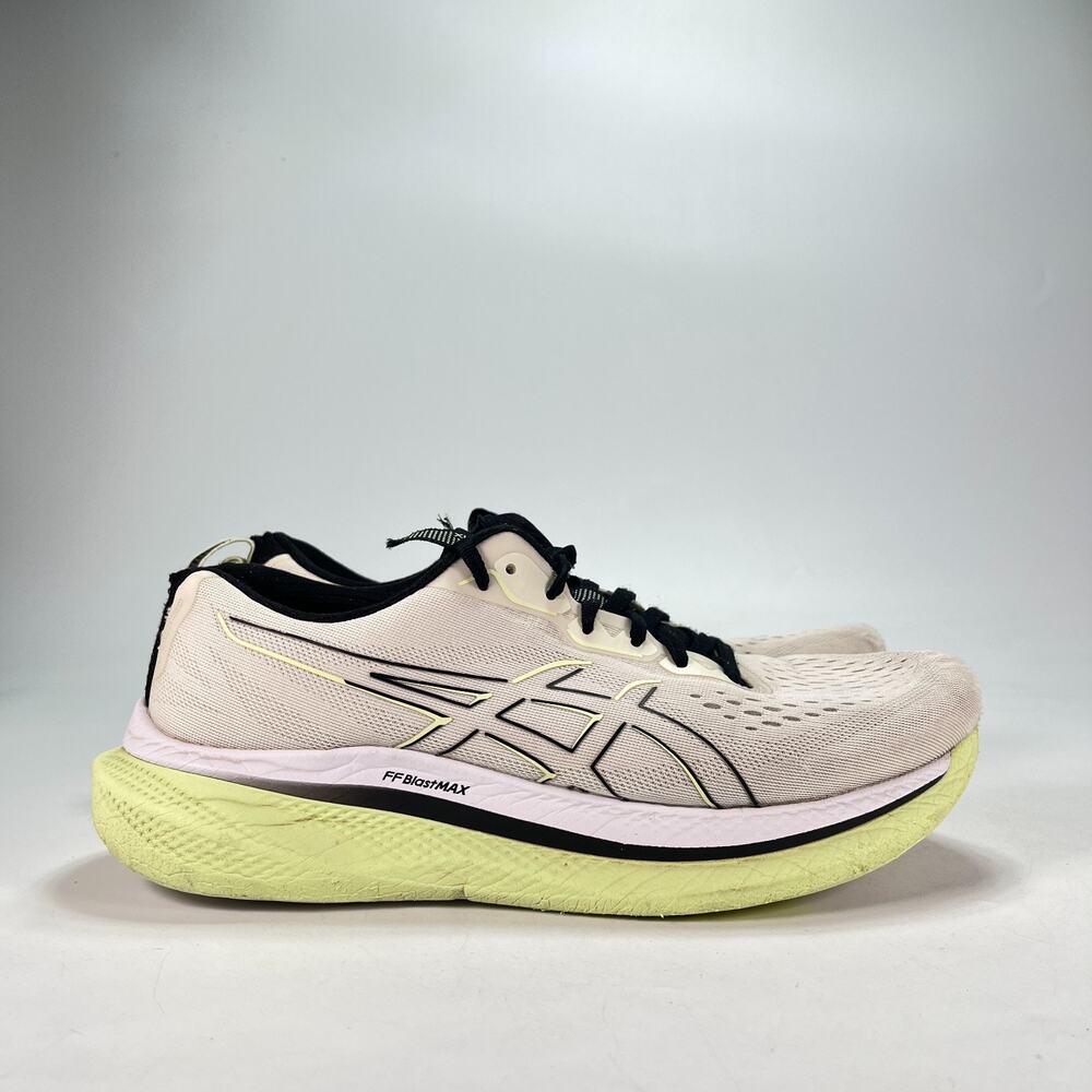 ASICS Glideride Max Birch Black Lime Yellow Running Shoes 1011B891 Men's Size 10